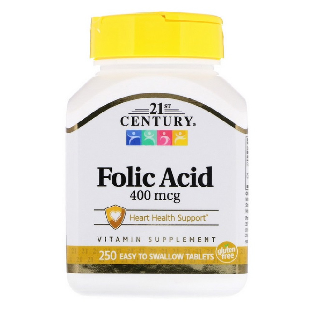 Folic Acid 400 Mcg 250 Tablets 21st Century   FolicAcid 400mcg 250db 1024x1024 